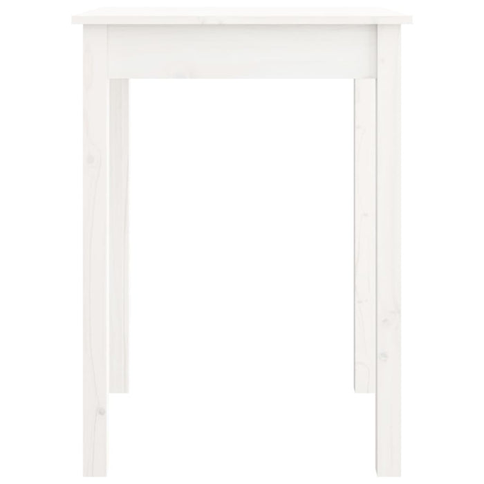Tavolo da Pranzo Bianco 55x55x75 cm in Legno Massello di Pino 814255