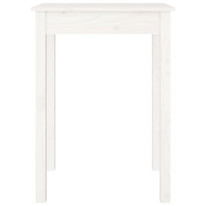 Tavolo da Pranzo Bianco 55x55x75 cm in Legno Massello di Pino 814255