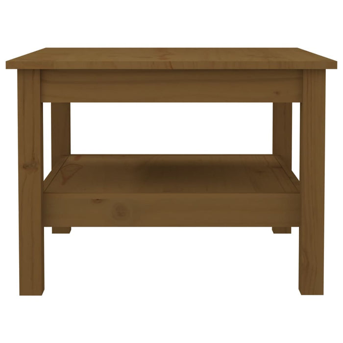 Tavolino da Salotto ambra 55x55x40 cm Legno Massello di Pino 814272