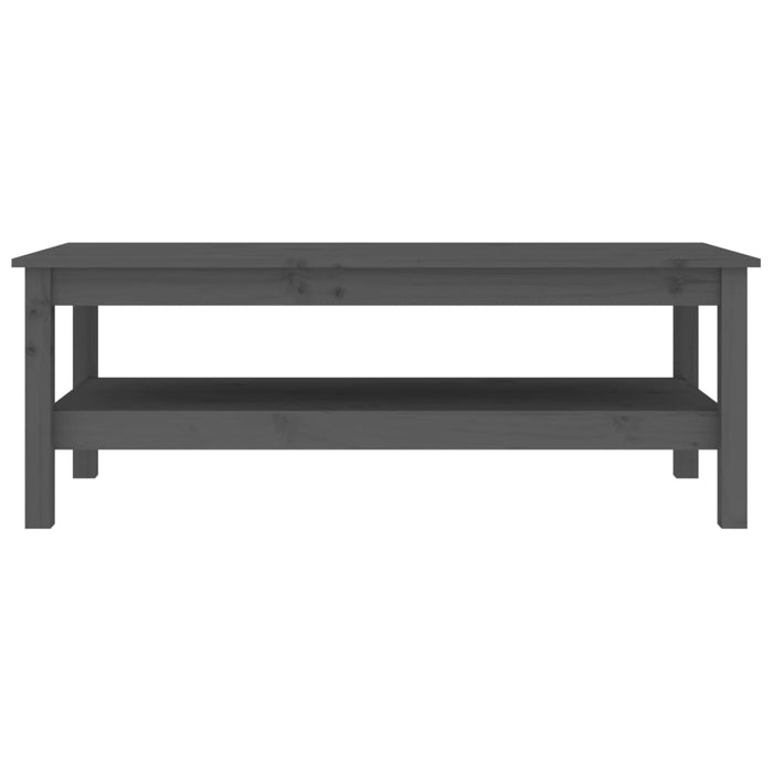 Tavolino da Salotto Grigio 110x50x40 cm Legno Massello di Pino cod mxl 16896