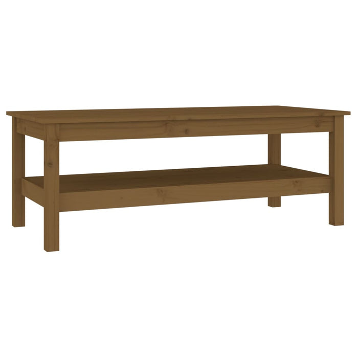 Tavolino da Salotto-Tavolino da soggiorno-Tavolo ambra 110x50x40 cm Legno Massello di Pino 821592