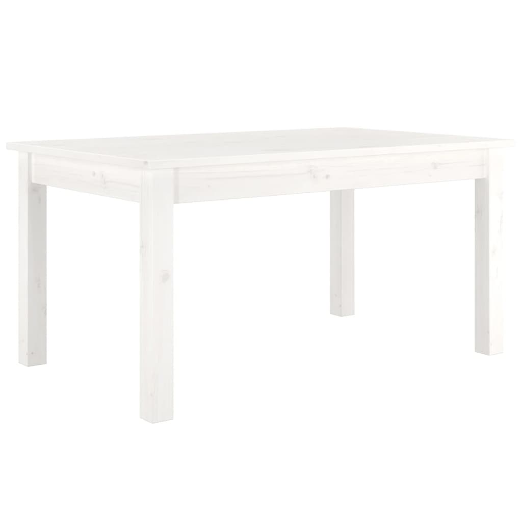 Tavolino da Salotto-Tavolino da soggiorno-Tavolo Bianco 80x50x40 cm Legno Massello di Pino 871470