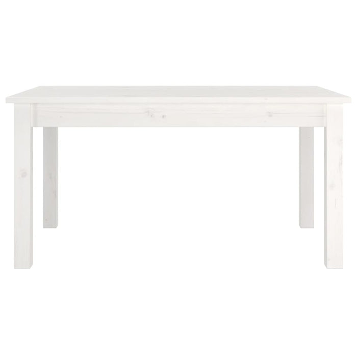 Tavolino da Salotto Bianco 80x50x40 cm Legno Massello di Pino 814280