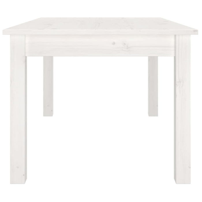 Tavolino da Salotto Bianco 80x50x40 cm Legno Massello di Pino 814280