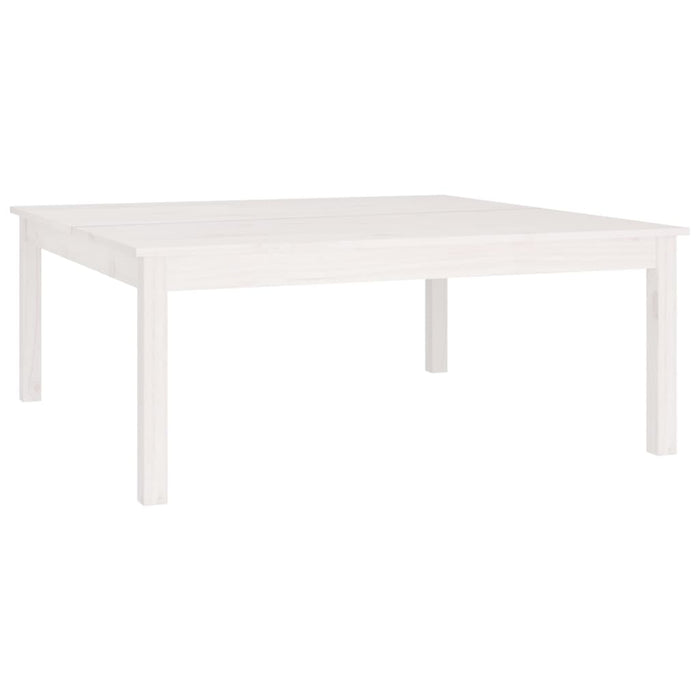 Tavolino da Salotto Bianco 100x100x40 cm Legno Massello di Pino 814290