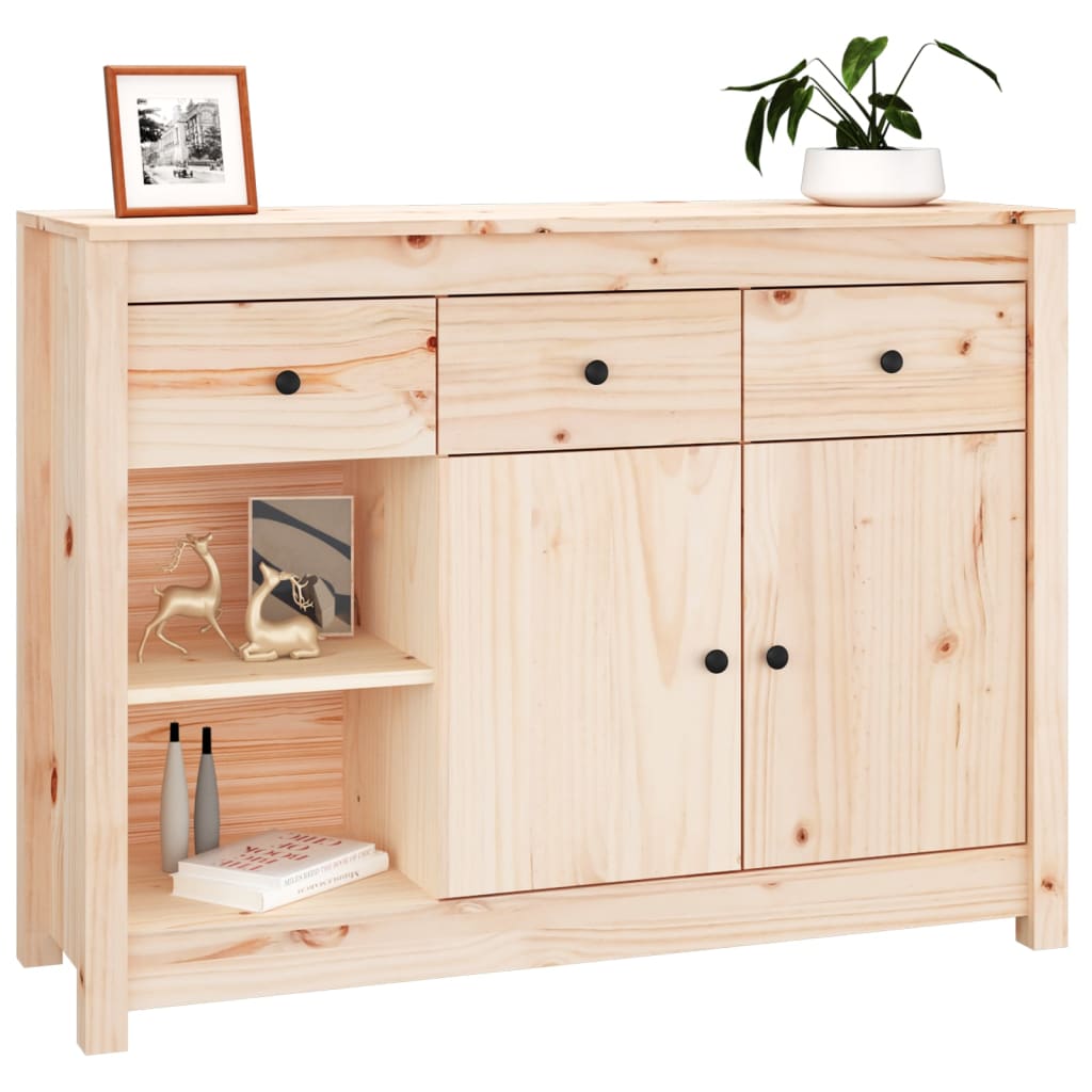 Credenza 100x35x74 cm in Legno Massello di Pino 814554
