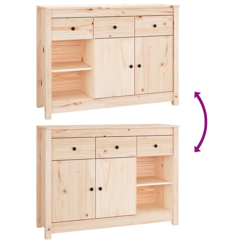 Credenza 100x35x74 cm in Legno Massello di Pino 814554