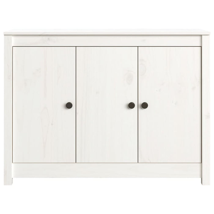Credenza Bianca 100x35x74 cm in Legno Massello di Pino cod mxl 19407