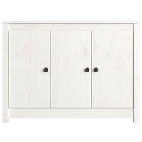 Credenza Bianca 100x35x74 cm in Legno Massello di Pino 814560