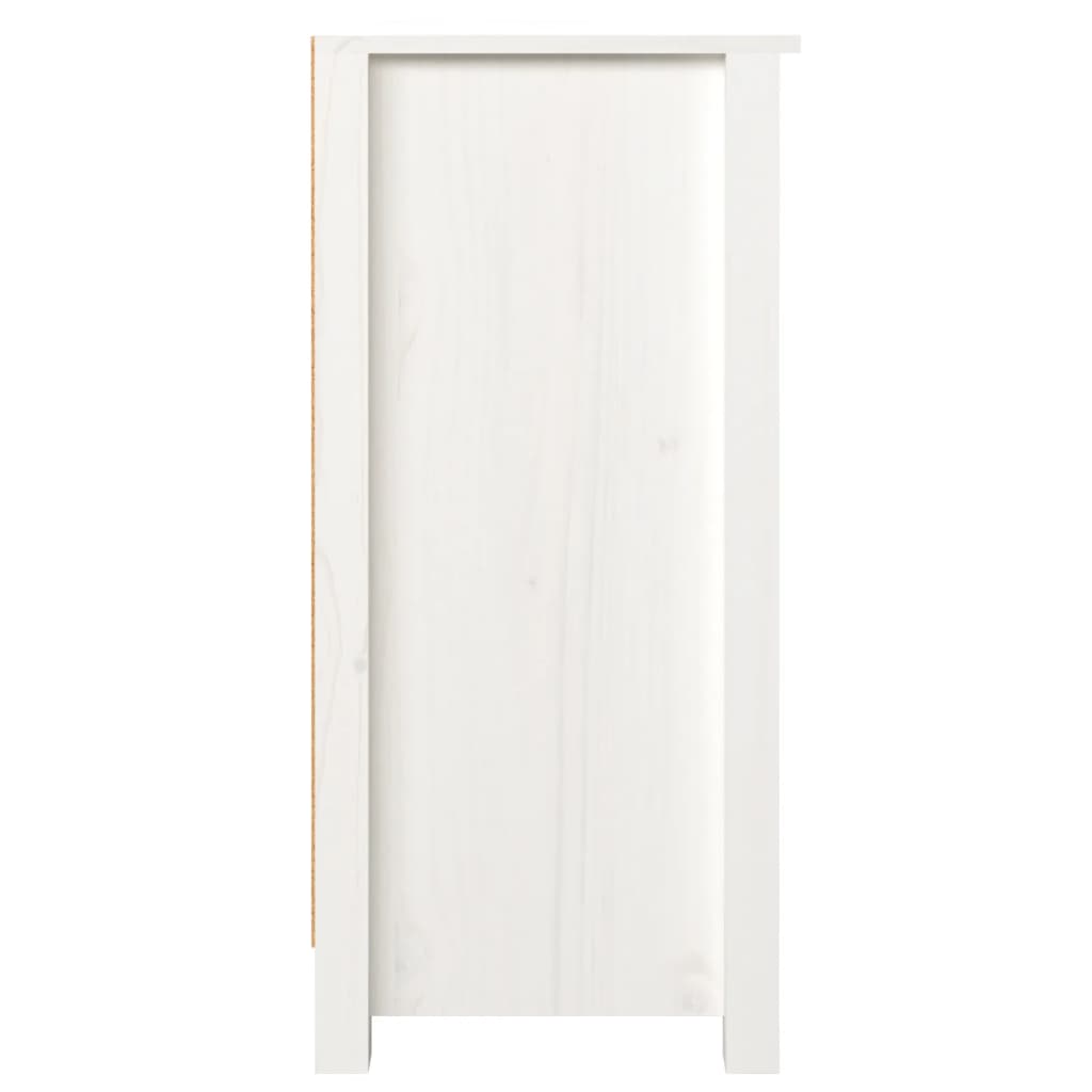 Credenza Bianca 100x35x74 cm in Legno Massello di Pino 814560