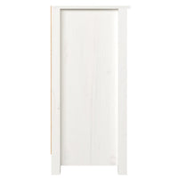 Credenza Bianca 100x35x74 cm in Legno Massello di Pino 814560