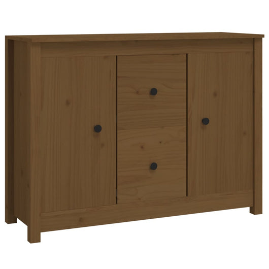 Credenza Miele 100x35x74 cm in Legno Massello di Pino