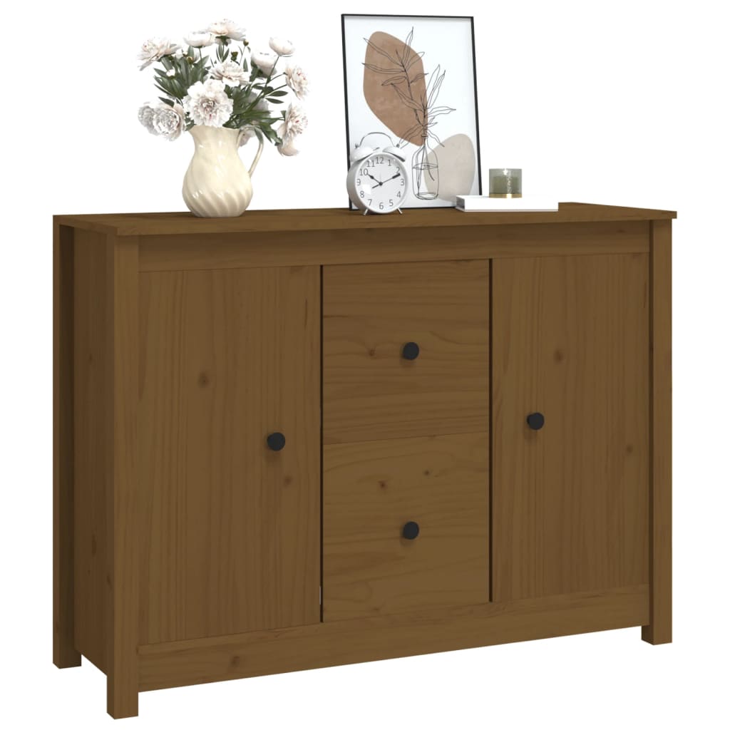 Credenza ambra 100x35x74 cm in Legno Massello di Pino 814567