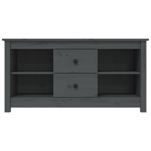 Mobile Porta TV Grigio 103x36,5x52 cm in Legno Massello di Pino 814571