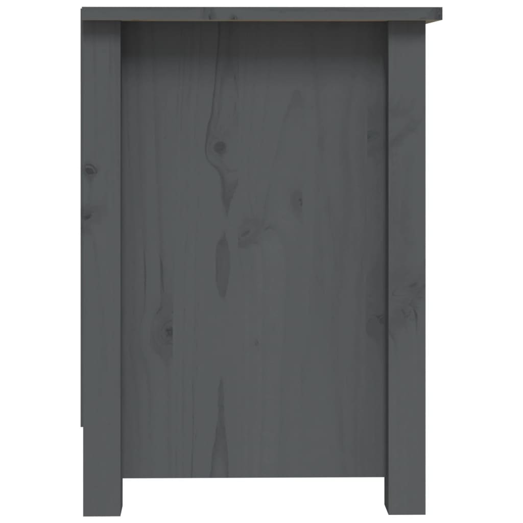 Mobile Porta TV Grigio 103x36,5x52 cm in Legno Massello di Pino 814571