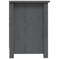 Mobile Porta TV Grigio 103x36,5x52 cm in Legno Massello di Pino 814571