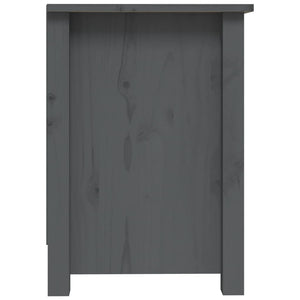 Mobile Porta TV Grigio 103x36,5x52 cm in Legno Massello di Pino 814571