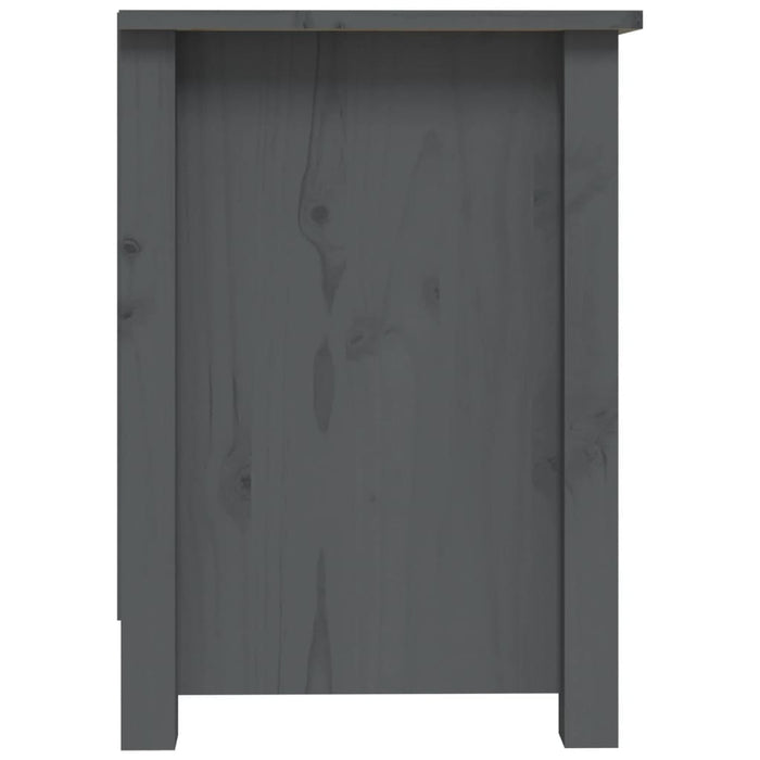 Mobile Porta TV Grigio 103x36,5x52 cm in Legno Massello di Pino 814571