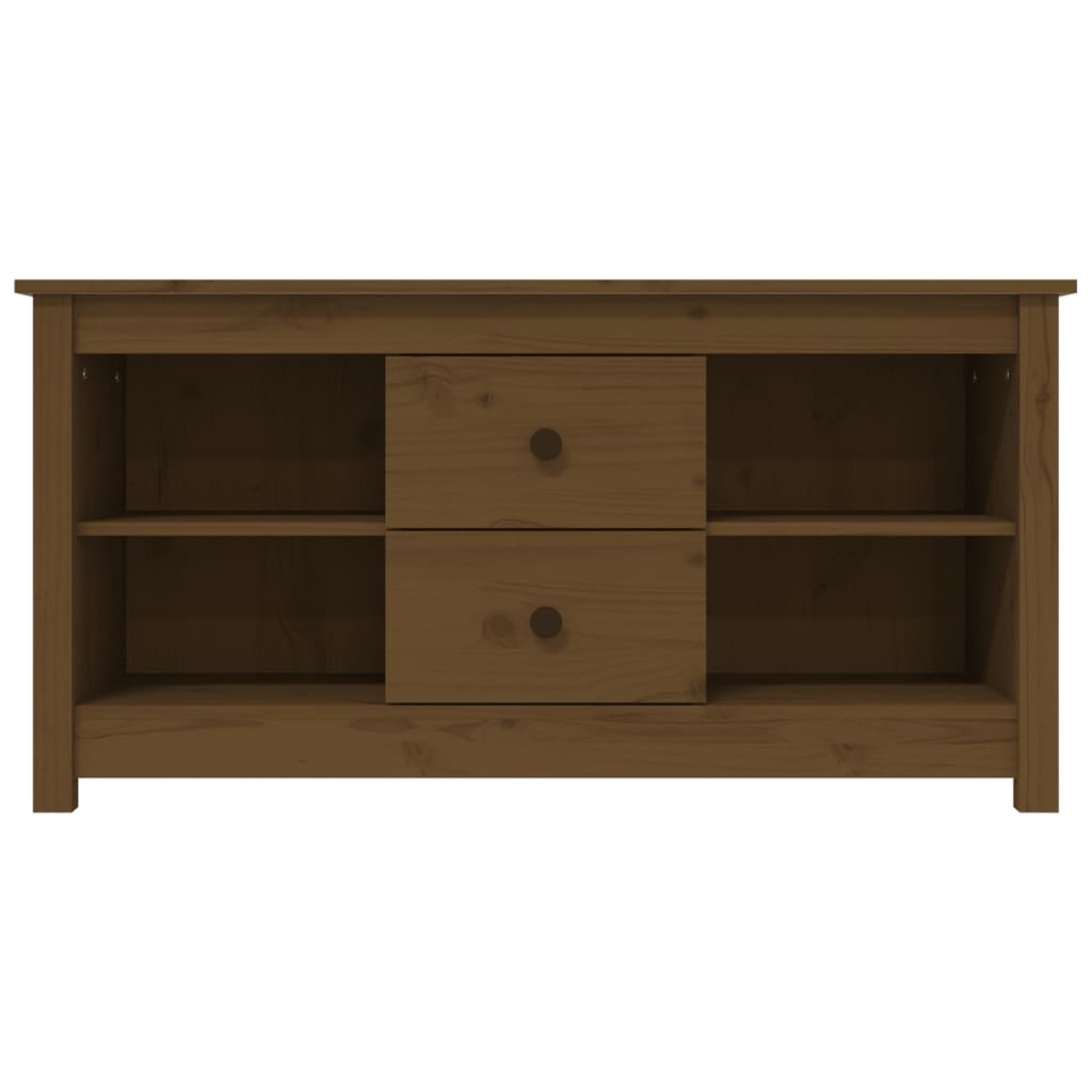 Mobile Porta TV-Mobile per TV-Credenza TV Ambra 103x36,5x52 cm in Legno Massello di Pino 917190