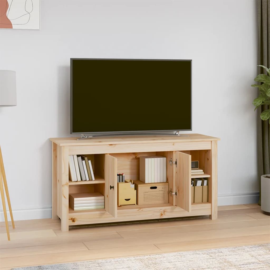 Mobile Porta TV-Mobile per TV-Credenza TV 103x36,5x52 cm in Legno Massello di Pino 188370