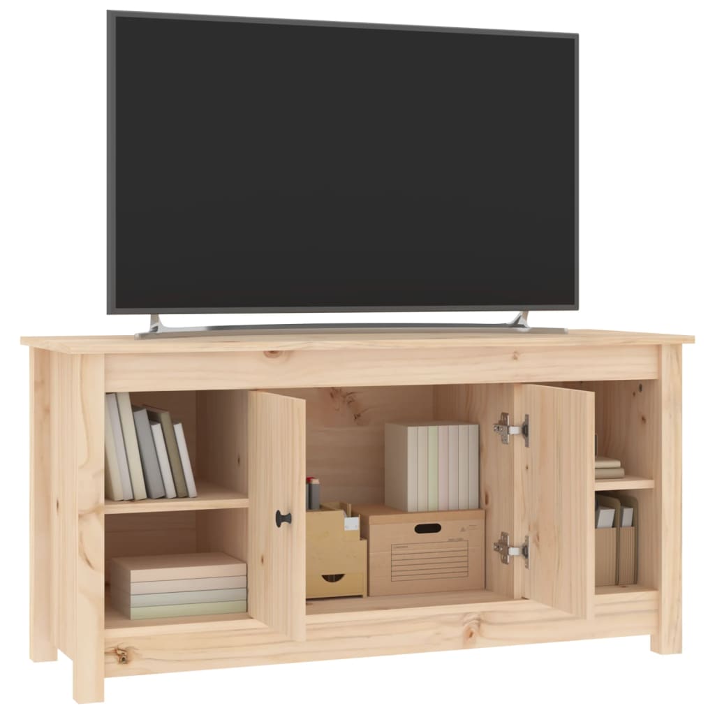 Mobile Porta TV-Mobile per TV-Credenza TV 103x36,5x52 cm in Legno Massello di Pino 188370