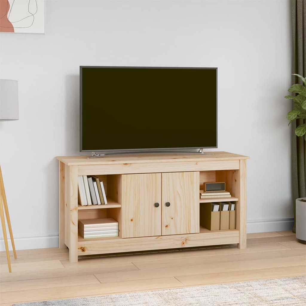 Mobile Porta TV-Mobile per TV-Credenza TV 103x36,5x52 cm in Legno Massello di Pino 188370