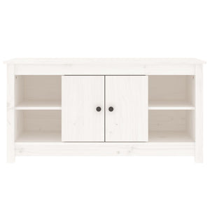Mobile Porta TV Bianco 103x36,5x52 cm in Legno Massello di Pino cod mxl 27628