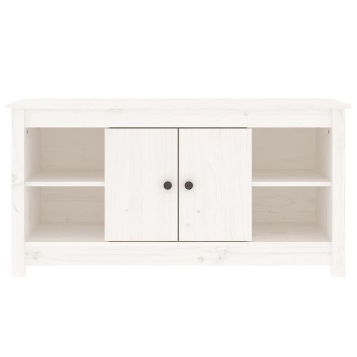 Mobile Porta TV Bianco 103x36,5x52 cm in Legno Massello di Pino cod mxl 27628