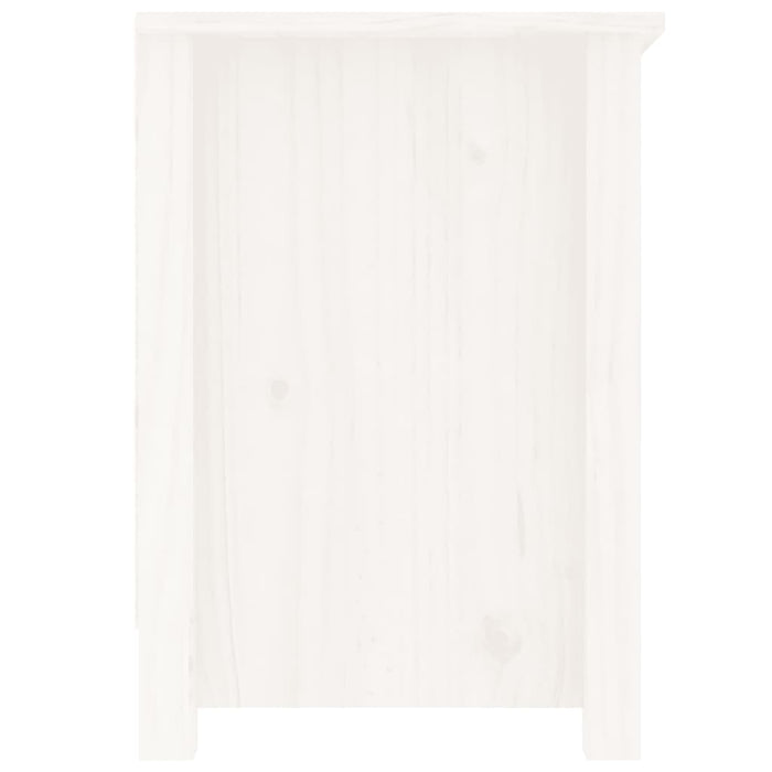 Mobile Porta TV Bianco 103x36,5x52 cm in Legno Massello di Pino cod mxl 27628