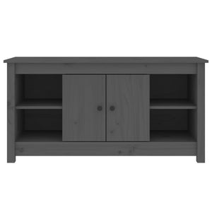 Mobile Porta TV Grigio 103x36,5x52 cm in Legno Massello di Pino 814576