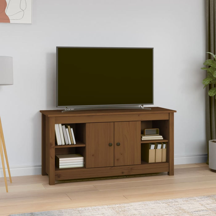 Mobile Porta TV Ambra 103x36,5x52 cm in Legno Massello di Pino 814577