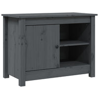 Mobile Porta TV Grigio 70x36,5x52 cm in Legno Massello di Pino 814581