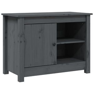 Mobile Porta TV Grigio 70x36,5x52 cm in Legno Massello di Pino 814581