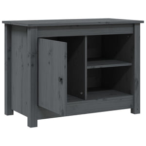 Mobile Porta TV Grigio 70x36,5x52 cm in Legno Massello di Pino 814581