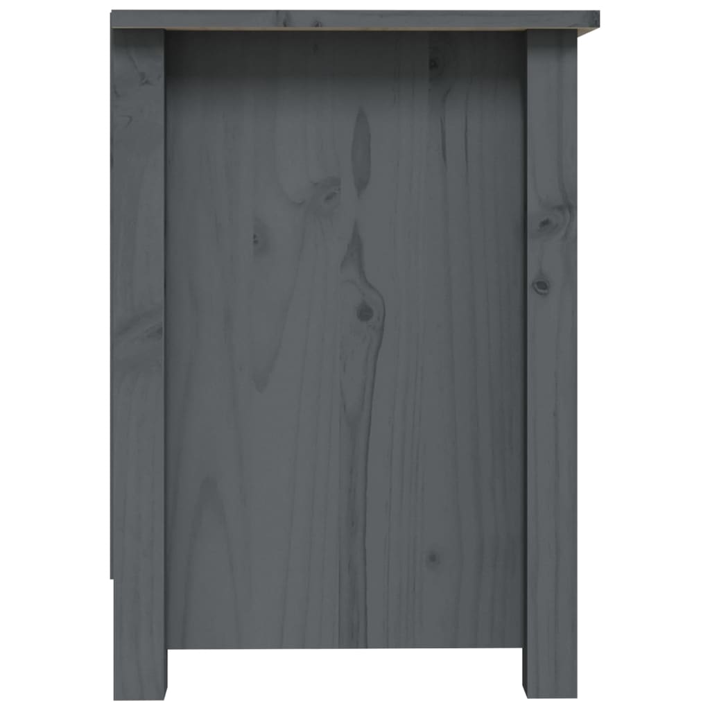 Mobile Porta TV Grigio 70x36,5x52 cm in Legno Massello di Pino 814581