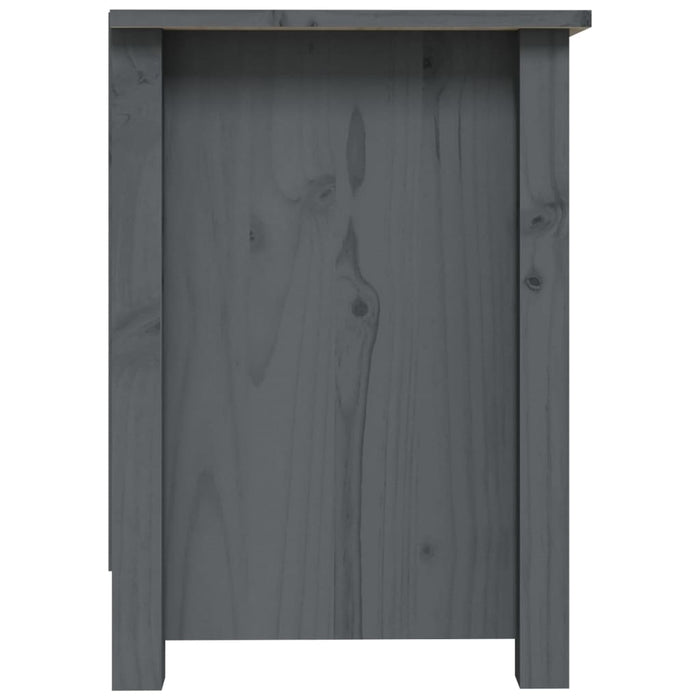 Mobile Porta TV Grigio 70x36,5x52 cm in Legno Massello di Pino 814581