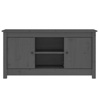 Mobile Porta TV Grigio 103x36,5x52 cm in Legno Massello di Pino 814586