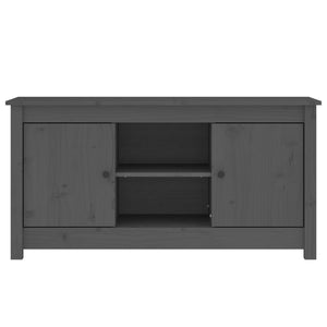 Mobile Porta TV Grigio 103x36,5x52 cm in Legno Massello di Pino 814586