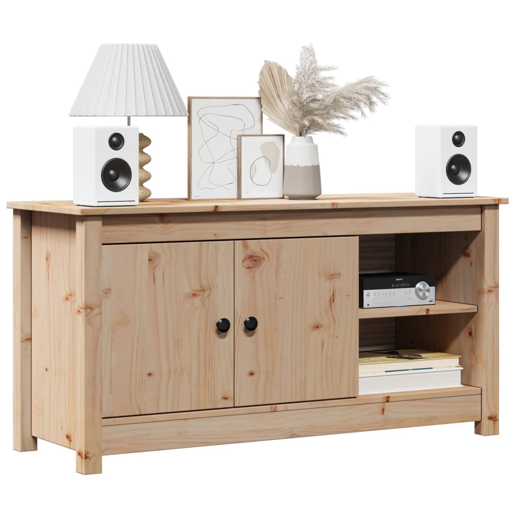Mobile Porta TV-Mobile per TV-Credenza TV 103x36,5x52 cm in Legno Massello di Pino 179014