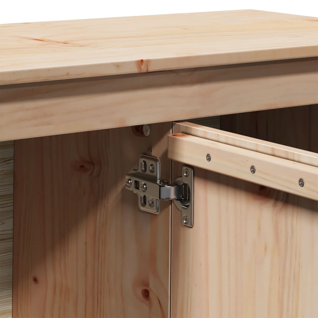 Mobile Porta TV-Mobile per TV-Credenza TV 103x36,5x52 cm in Legno Massello di Pino 179014
