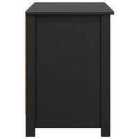 Mobile Porta TV Nero 103x36,5x52 cm in Legno Massello di Pino 814593