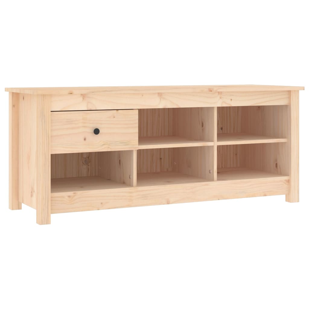 Scarpiera scarpiera mobile portaoggetti ingresso corridoio soggiorno 110 x 38 x 45,5 cm legno massello di pino marrone 02_0021325