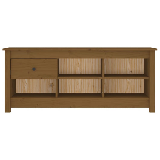 Scarpiera scarpiera mobile portaoggetti ingresso corridoio soggiorno 110 x 38 x 45,5 cm legno massello di pino marrone 02_0021876