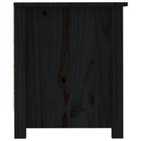 Scarpiera Nera 110x38x45,5 cm in Legno Massello di Pino cod mxl 39054