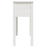 Tavolo Consolle Bianco 70x35x75 cm in Legno Massello di Pino cod mxl 12608