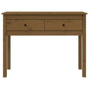 Tavolo Consolle Ambrato 100x35x75 cm in Legno Massello di Pino 814617