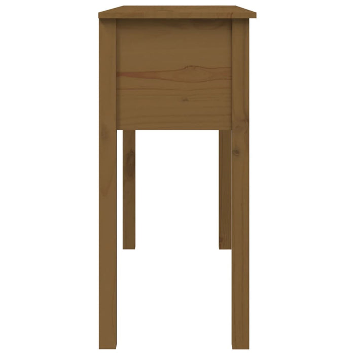 Tavolo Consolle Ambrato 100x35x75 cm in Legno Massello di Pino 814617