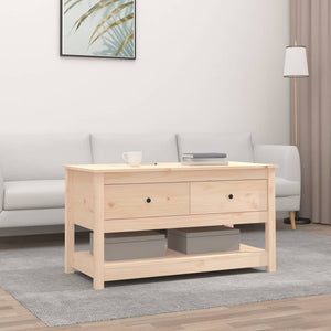 Tavolino da Salotto 102x49x55 cm in Legno Massello di Pino cod mxl 19070