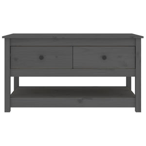 Tavolino da Salotto Grigio 102x49x55 cm Legno Massello di Pino cod mxl 16007