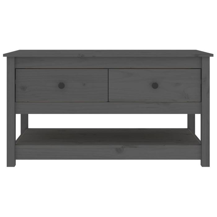 Tavolino da Salotto Grigio 102x49x55 cm Legno Massello di Pino 820923
